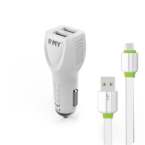 EMY CAR CHARGER 2,4 A  CAR CHARGER WITH USB DATA LINE FOR MICRO USB